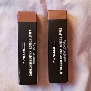 MAC lipsticks set of 2 brown tones